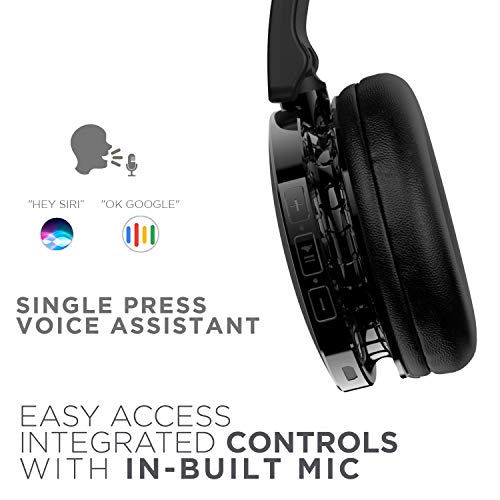boAt Rockerz 370 Bluetooth Wireless On Ear Headphone with Mic (Buoyant Black) image 4