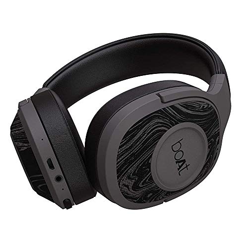 boAt Rockerz 550 Over Ear Bluetooth Headphones with Upto 20 Hours Playback, 50MM Drivers, Soft Padded Ear Cushions and Physical Noise Isolation - Black image