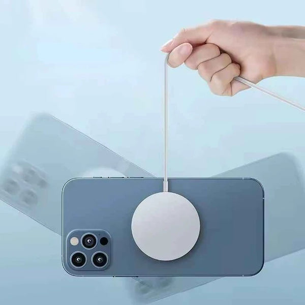 10W Magnetic Wireless Charger for iPhone 16/15/14/13/12 | Fast Wireless Charging Pad | Magnetic Alignment | USB-C Charging Pad | Compatible with MagSafe Cases