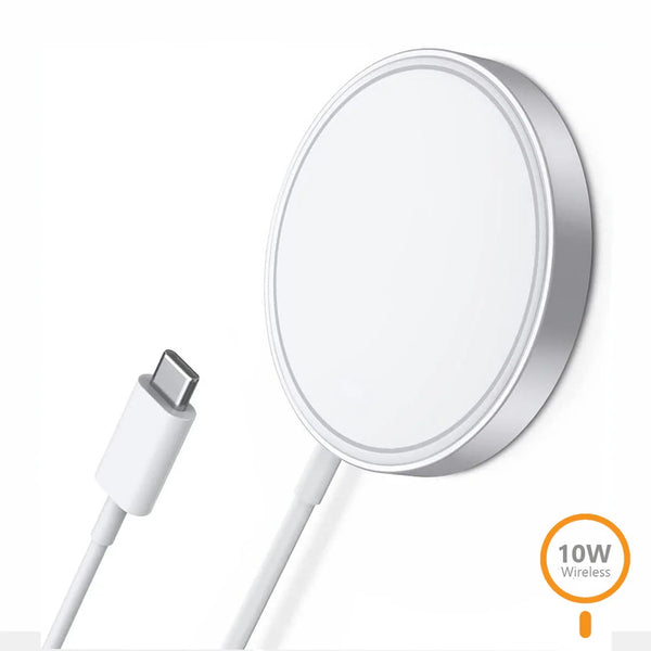 10W Magnetic Wireless Charger for iPhone 16/15/14/13/12 | Fast Wireless Charging Pad | Magnetic Alignment | USB-C Charging Pad | Compatible with MagSafe Cases