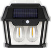 Outdoor Solar Interaction 2 LED Wall Lamp with Motion Sensor Wireless Auto Chargeable Dusk to Dawn Exterior Lamps for Front Porch and Garden (Warm Light,) image 0