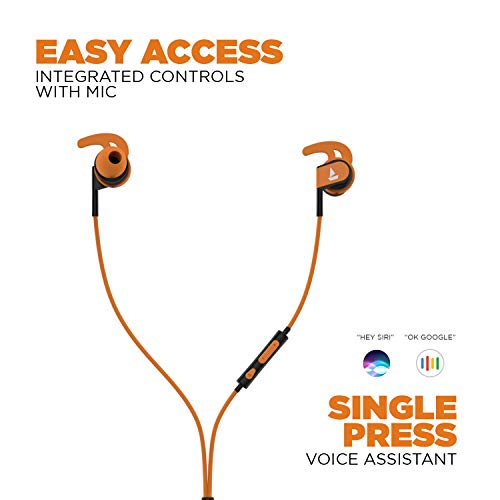boAt Bassheads 242 in Ear Wired Earphones with Mic(Orange) image 4