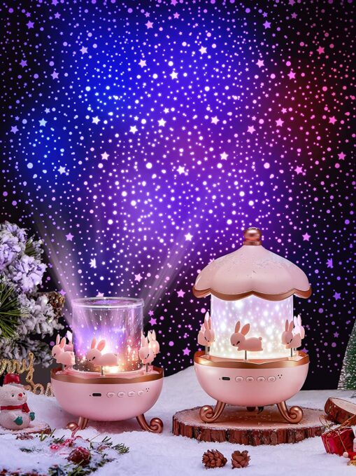 Star Projector Night Light Projector, 360° Rotating Baby Light Projector USB Light for Kids,6 Films Sensory Lights for Babies,Kids Night Light Projector,5 Colors Baby Night Light image 4