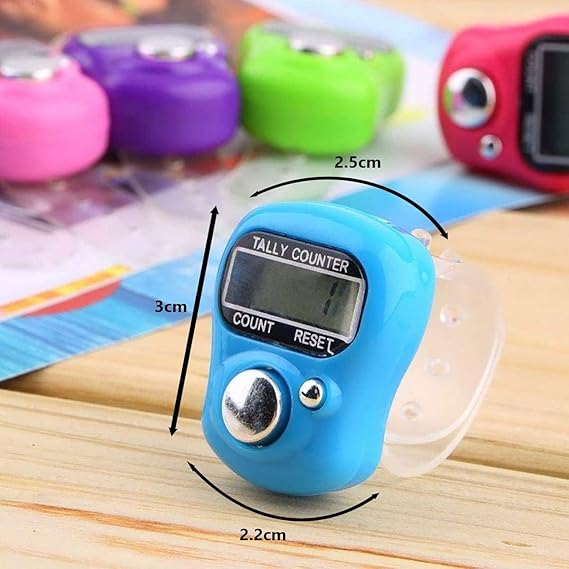 Naam Jap Counter | Mini Digital Tally Counter Finger Ring | Electronic Chanting Count Machine for Mantra Jap, Meditation, Prayer & Cricket Umpire | Digital Counting Device (Color May Vary) image 6