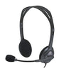 Logitech H111 Wired On Ear Headphones With Mic Black image 0