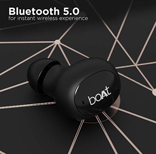 boAt Airdopes 121v2 True Wireless Earbuds with Upto 14 Hours Playback, Lightweight Earbuds, 8MM Drivers, LED Indicators and Multifunction Controls(Active Black) image 6