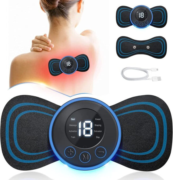 Body Massager, Wireless Portable Body Massager with 8 Modes and 19 Strength Levels Rechargeable Pain Relief EMS Massage Machine image 0