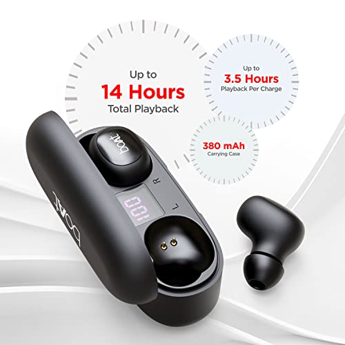 boAt Airdopes 121v2 True Wireless Earbuds with Upto 14 Hours Playback, Lightweight Earbuds, 8MM Drivers, LED Indicators and Multifunction Controls(Active Black) image 1