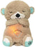 Baby Sound Light Bear Soothe Breathing, Sensory Details Music Lights Rhythmic Breathing Motion Musical for Children to Relax and Sleep Baby Toy Plush Best Gift for Kids image 0