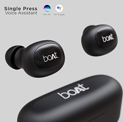 boAt Airdopes 121v2 True Wireless Earbuds with Upto 14 Hours Playback, Lightweight Earbuds, 8MM Drivers, LED Indicators and Multifunction Controls(Active Black) image 7