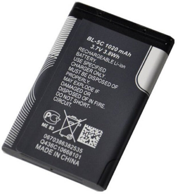 Original Compatible Battery For Nokia BL-5C / Nokia 5C / BL5C 1050mAh Genuine Battery image 0