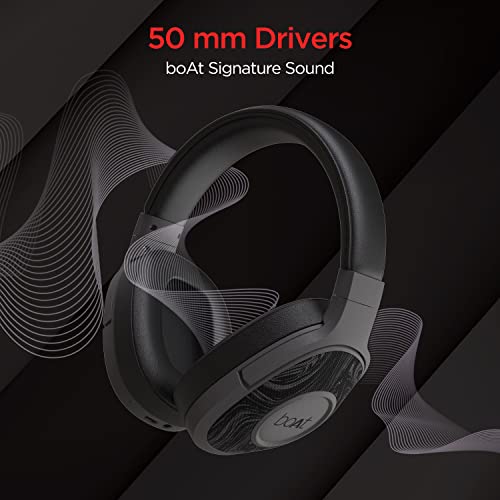 boAt Rockerz 550 Over Ear Bluetooth Headphones with Upto 20 Hours Playback, 50MM Drivers, Soft Padded Ear Cushions and Physical Noise Isolation image 1