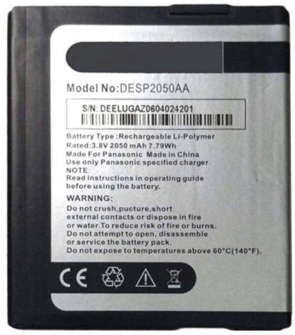 Original Compatible Battery For Panasonic Eluga Z DESP2050AA 2050mAh Genuine Mobile Battery image 0