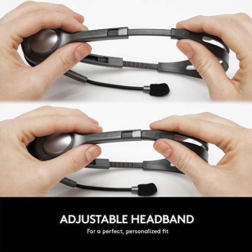 Logitech H111 Wired On Ear Headphones With Mic Black image 3