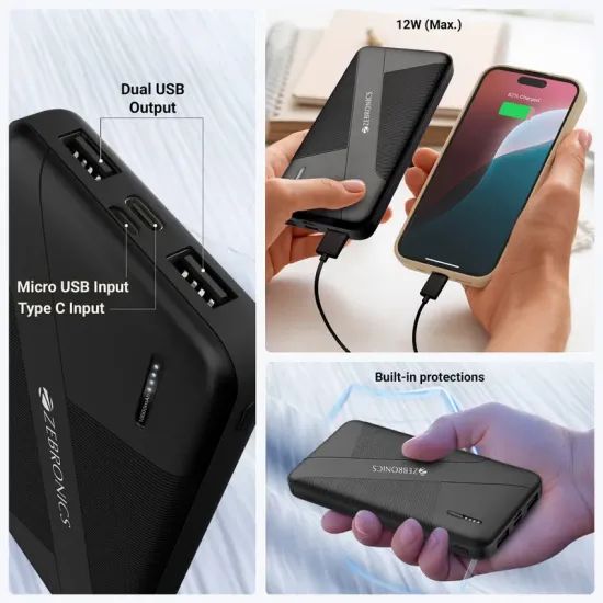 ZEBRONICS Power Bank 10000 mAh (Energi Pod PB17) image 5