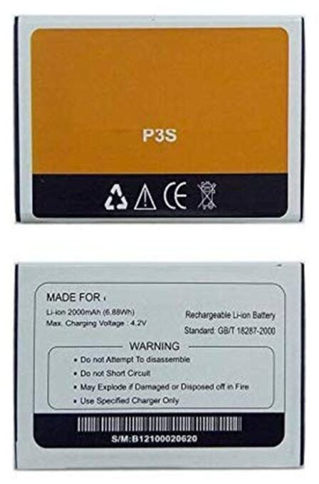 Original compatible Battery For Guinee Pioneer P3S 2000mAh Genuine Battery image 0