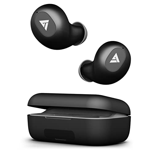 Boult Audio AirBass PowerBuds TWS Earbuds with 120 Hours Total Playtime, Inbuilt Powerbank, Type-C Fast Charging and IPX7 Fully Waterproof (Black) image 0