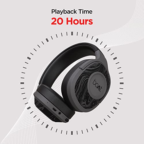 boAt Rockerz 550 Over Ear Bluetooth Headphones with Upto 20 Hours Playback, 50MM Drivers, Soft Padded Ear Cushions and Physical Noise Isolation image 2