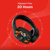 boAt Rockerz 550 Over Ear Bluetooth Headphones with Upto 20 Hours Playback, 50MM Drivers, Soft Padded Ear Cushions and Physical Noise Isolation(Black Symphony) image 2