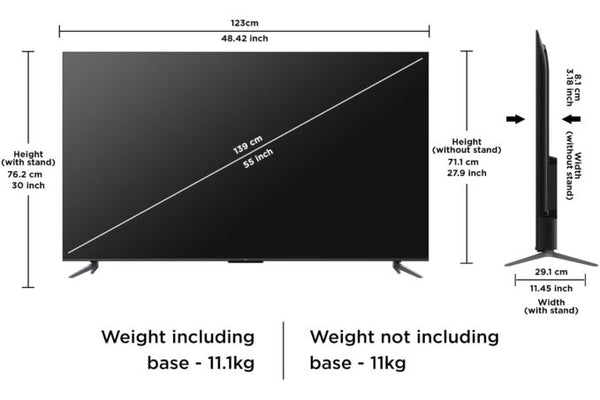 TCL 139 cm (55 inches) 4K Ultra HD Smart QLED Google TV 55T6G (Black) image 12