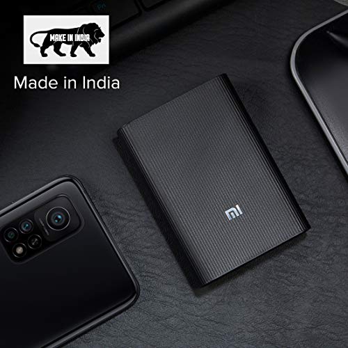 MI 10000mAh Lithium Ion, Lithium Polymer Power Bank Pocket Pro with 22.5 Watt Fast Charging, Dual Input Ports(Micro-USB and Type C), Triple Output Ports, (Black) image 6