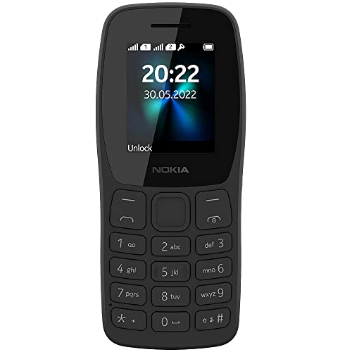 Nokia 110 Dual sim Keypad Phone | with Wireless FM Radio, Free Earphone, Snake Game - Black image