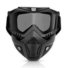 Bike Riding Goggle Mask Anti Scratch UV Protective Open Face & Eyewear Windproof Dirt Shield Adjustable Strap Soft Foam Padded Detachable for Cycling Bike Off Road Racing Riding Unisex - Black image