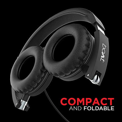 boAt Bassheads 900 Wired On Ear Headphones with Mic (Carbon Black) image 2