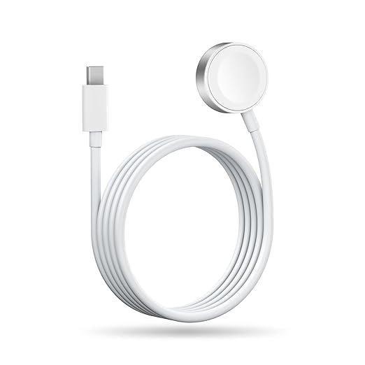 USB-C Magnetic Wireless Charging Cable / Charger For Apple Watch Series 10/9/8/7/6/5/4/3/2/1/Ultra, 1 Metre, Portable