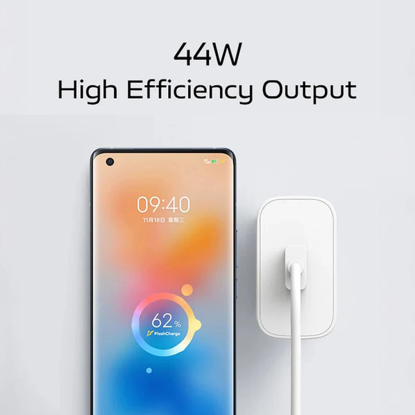 VIVO 44W Charger with Vivo Flash & Super Vooc Charging Technology Supported Includin USB-C Cable