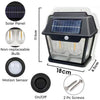 Outdoor Solar Interaction 2 LED Wall Lamp with Motion Sensor Wireless Auto Chargeable Dusk to Dawn Exterior Lamps for Front Porch and Garden (Warm Light,) image 3