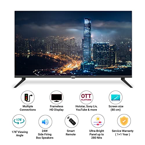 Intex 80 cm (32 inches) HD Ready Smart LED TV LED-SHF3289 (Black) image 1