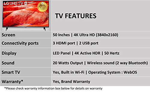 LG 109.2 cm (43 Inches) 4K Ultra HD Smart LED TV (Black) image 2