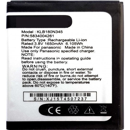 Original Compatible Battery For PANASONIC T45 4G 1800mAh Genuine Mobile Battery image 0