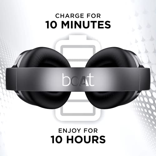 boAt NIRVANAA 751ANC Hybrid Active Noise Cancelling Bluetooth Wireless Over Ear Headphones With Mic, with Up to 65H Playtime,ASAP Charge, Ambient Sound Mode, Immersive Sound,Carry Pouch(Gunmetal Grey) image 3