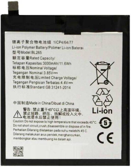 Original Compatible Battery For Lenovo Moto M / XT1662 / BL2653000mAh Genuine Mobile Battery image 1