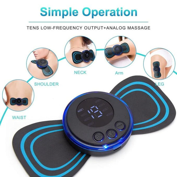 Body Massager, Wireless Portable Body Massager with 8 Modes and 19 Strength Levels Rechargeable Pain Relief EMS Massage Machine image 4