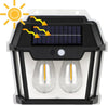 Outdoor Solar Interaction 2 LED Wall Lamp with Motion Sensor Wireless Auto Chargeable Dusk to Dawn Exterior Lamps for Front Porch and Garden (Warm Light,) image 1