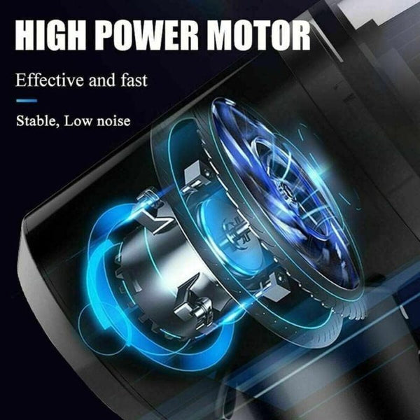 3 IN1 Portable Car Vacuum Cleaner with Blower, USB Rechargeable Wireless Handheld, Traveling, Camping, Reusable image 2