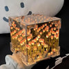 Tulip Night Light Lamp | Cute Flower Bedroom Sleeping Lamp DIY Cube Tulip Lamp | Mirror Tulip Night Light Desk Ornaments for Bedroom (1 Psc) image 0