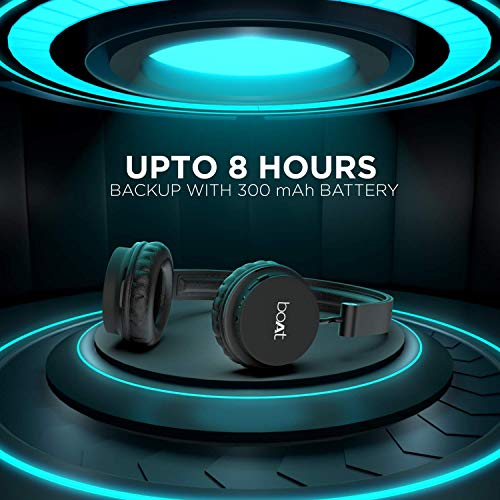 boAt Rockerz 400 Wireless Bluetooth On Ear Headphones with Mic (Carbon Black) image 2