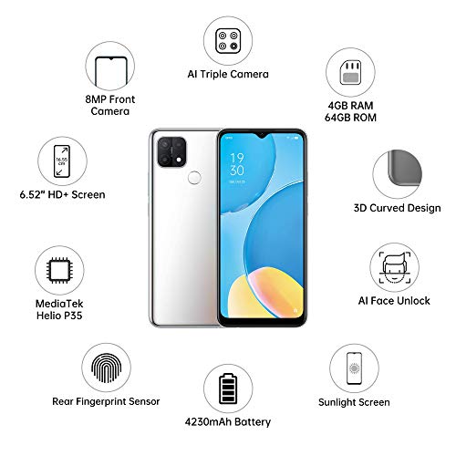 OPPO A15s (Rainbow Silver, 4GB RAM, 64GB Storage) image 2