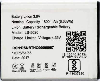 Original Compatible Battery For LYF Water 10 / LS50201800mAh Genuine Battery image 0