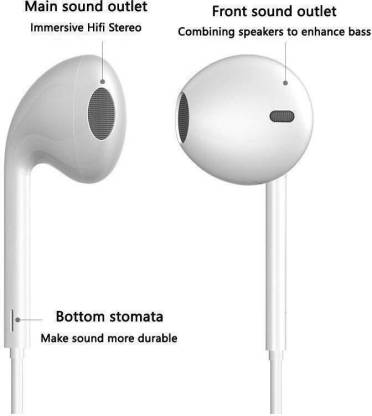 OPPO Earphone Wired Headset(White, In the Ear) image 1