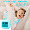 7 Colour Changing LED Digital Alarm Clock Table Watch with Date Time Temperature for Office Bedroom Multicolor image 1