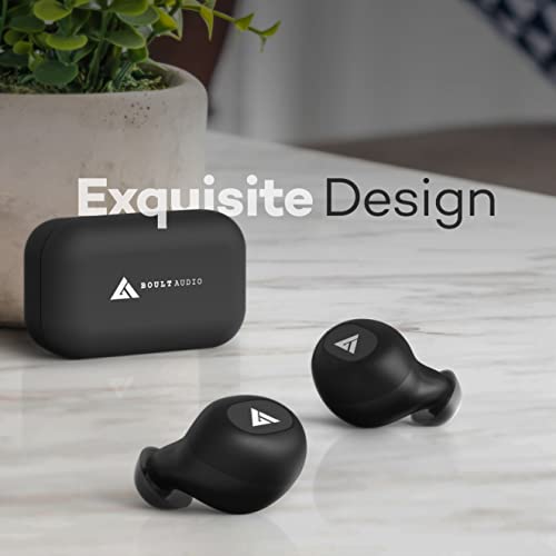 Boult Audio AirBass PowerBuds TWS Earbuds with 120 Hours Total Playtime, Inbuilt Powerbank, Type-C Fast Charging and IPX7 Fully Waterproof (Black image 10