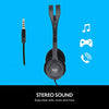 Logitech H111 Wired On Ear Headphones With Mic Black image 1