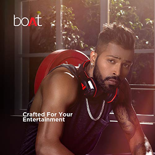 boAt Rockerz 510 Over Ear Bluetooth Headphones with Upto 20 Hours Playback, 50MM Drivers, Padded Ear Cushions and Dual Modes(Raging Red) image 1