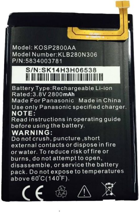 Original Compatible Battery For panasonic P612800mAh Genuine Battery image 0