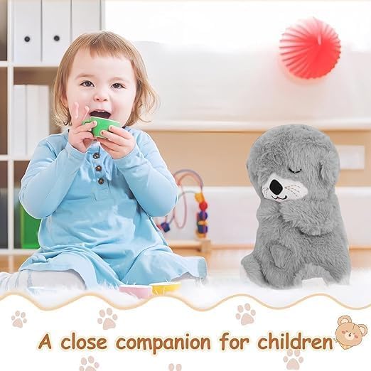 Baby Sound Light Bear Soothe Breathing, Sensory Details Music Lights Rhythmic Breathing Motion Musical for Children to Relax and Sleep Baby Toy Plush Best Gift for Kids image 4